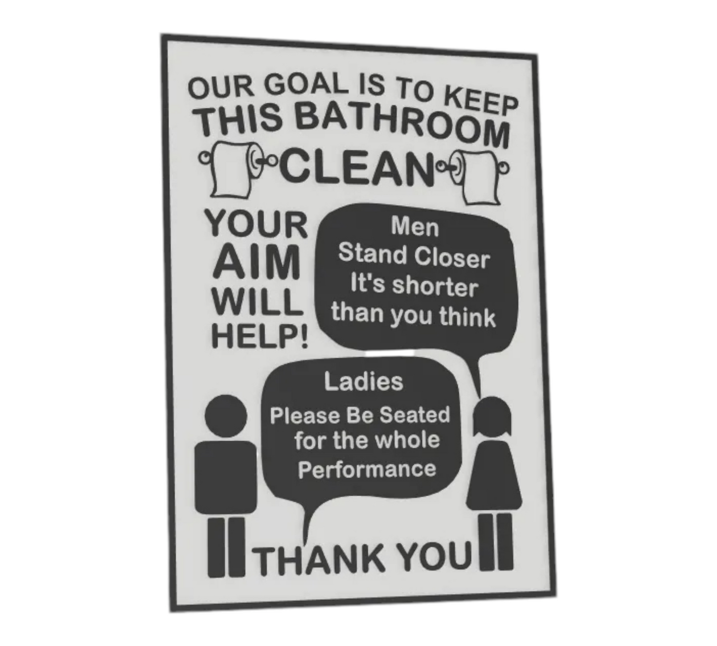 Bathroom Clean Sign